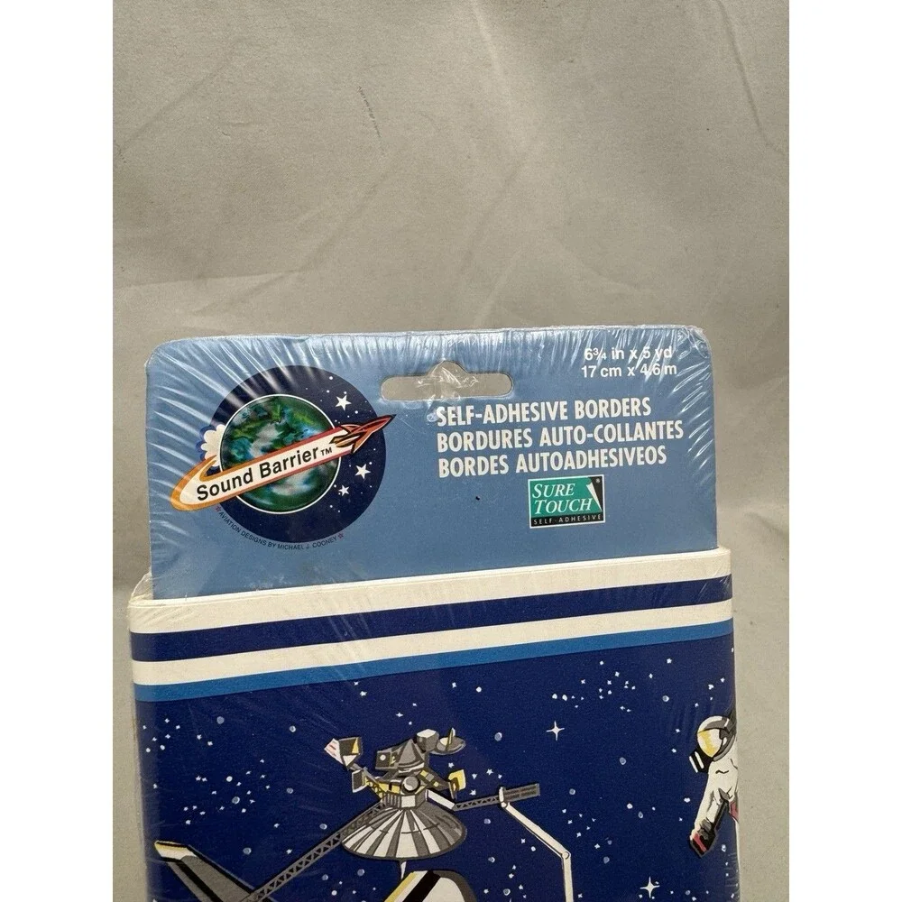 NASA Outer Space Moon Shuttle Border Self Adhesive Sound Barrier Imperial
